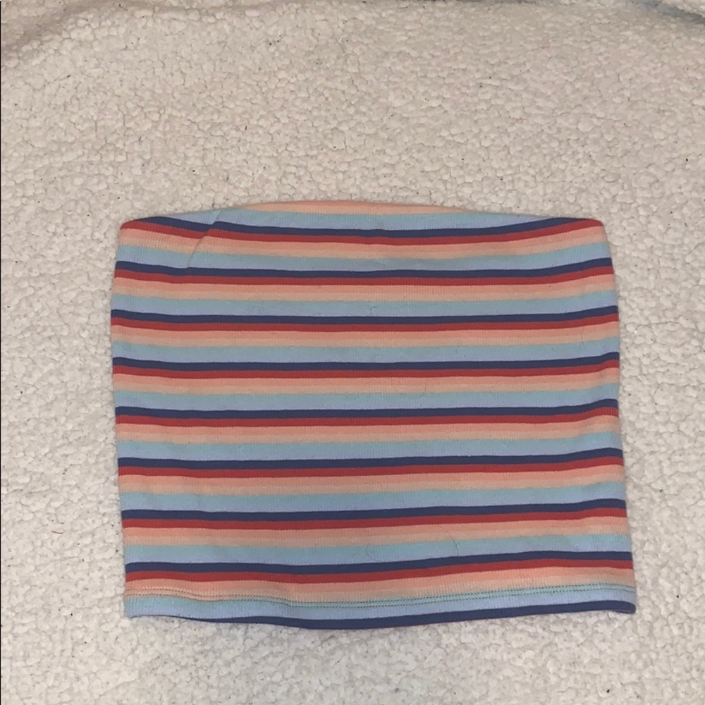 striped tube top